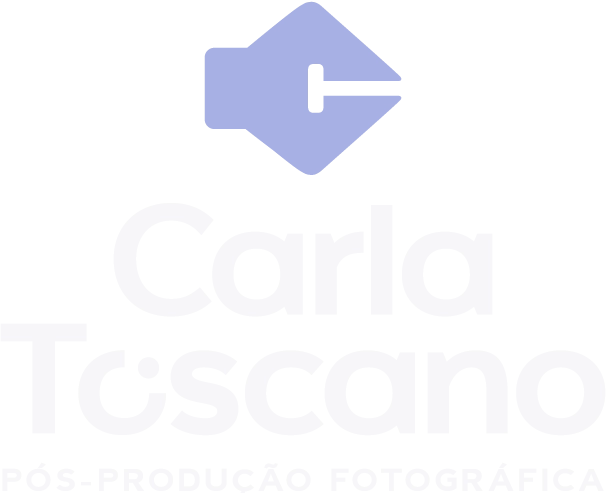 Logo da carla toscano, pós-produção fotográfica, fundo lilás